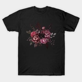 Goth style floral arrangement for addams funeral T-Shirt